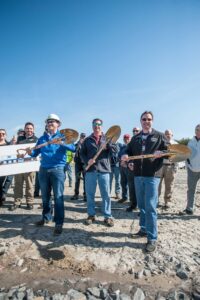 Groundbreaking at the new brewery in Gorham