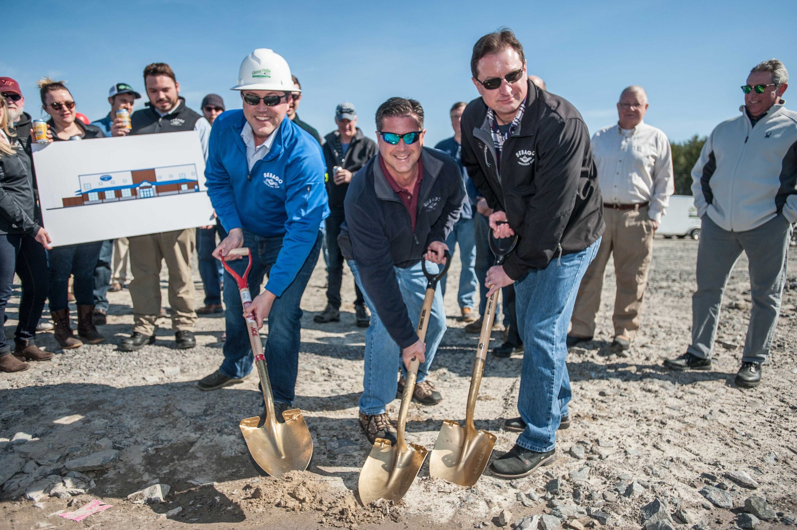 Sebago founders break ground at the new brewery
