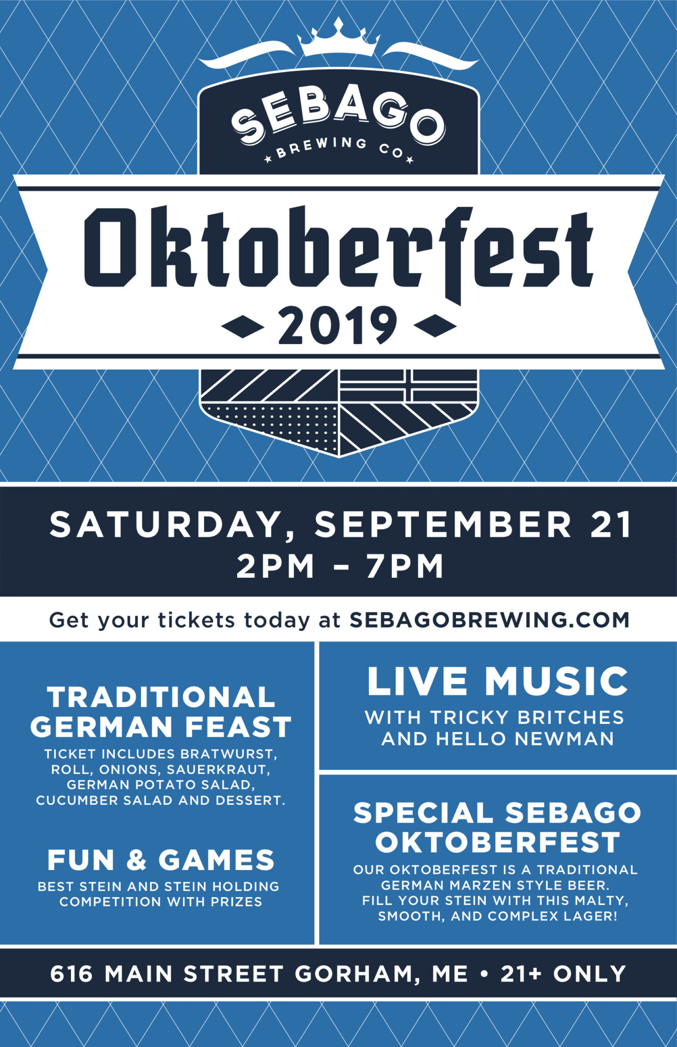 Oktoberfest 2019! Sebago Brewing Company
