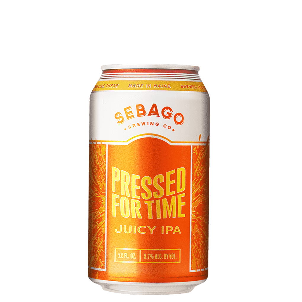 Sebago Brewing Pressed For Time Beer in a can