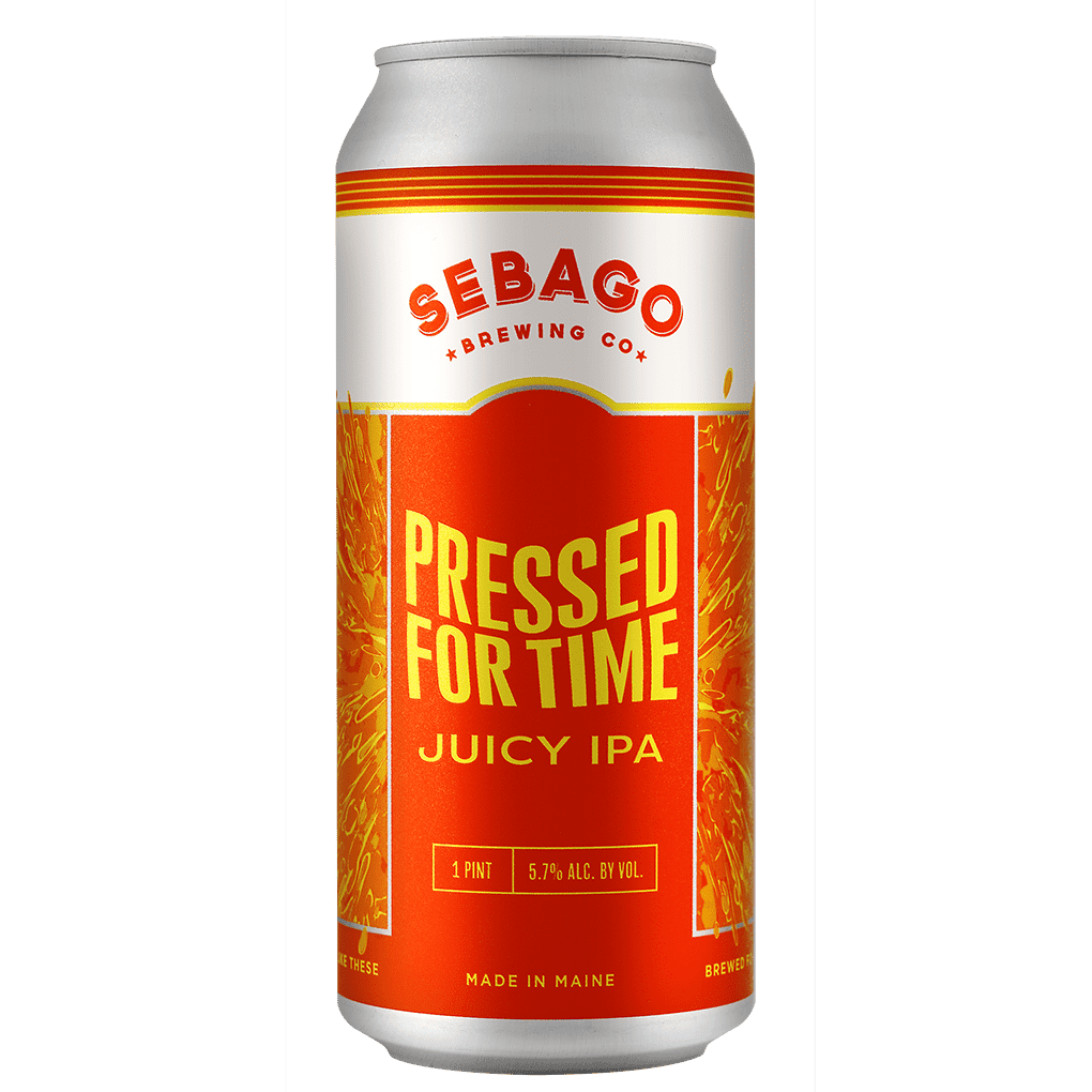 Sebago Brewing Pressed For Time Beer in a can