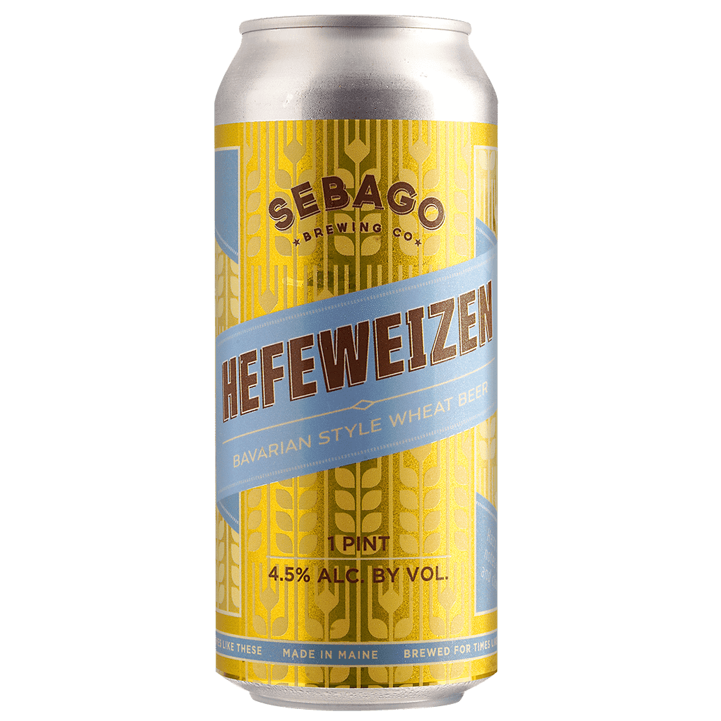 Sebago Brewing Hefeweizen Beer in a can