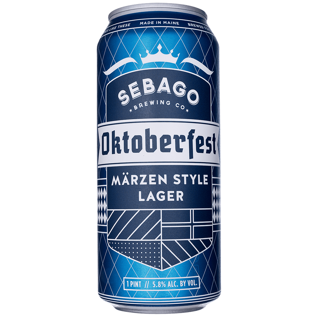 Sebago Brewing Oktoberfest Beer in a can