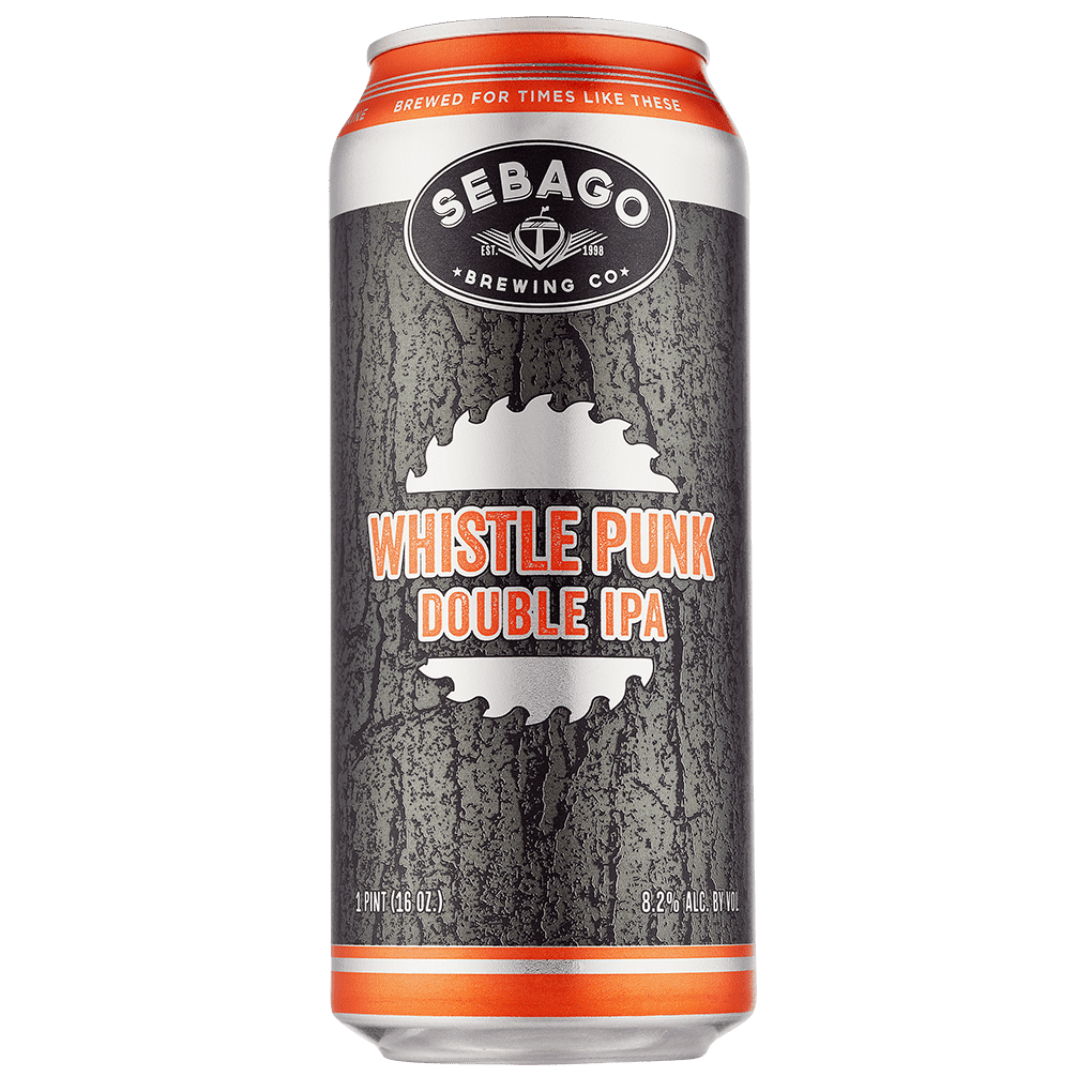 Sebago Brewing Whistle Punk Beer in a can